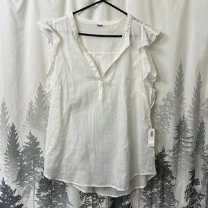 Old Navy Gauzy cap sleeve top size XL White